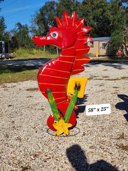 Large Seahorse Home Decor Metal 