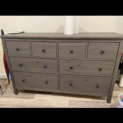 Dark gray stained dresser deals