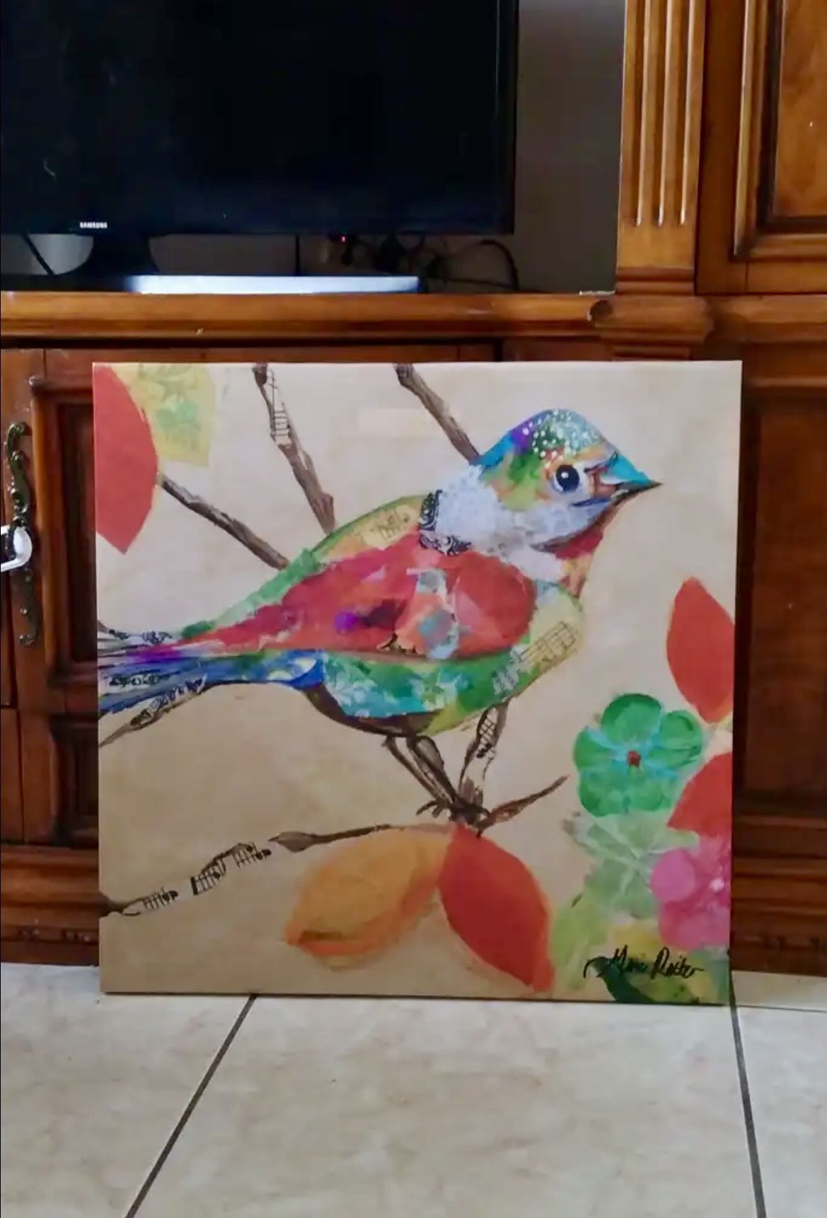 Colorful Bird Canvas Wall Art