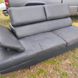 Leather Futon Couch $60 $60 $60 Delivery Available