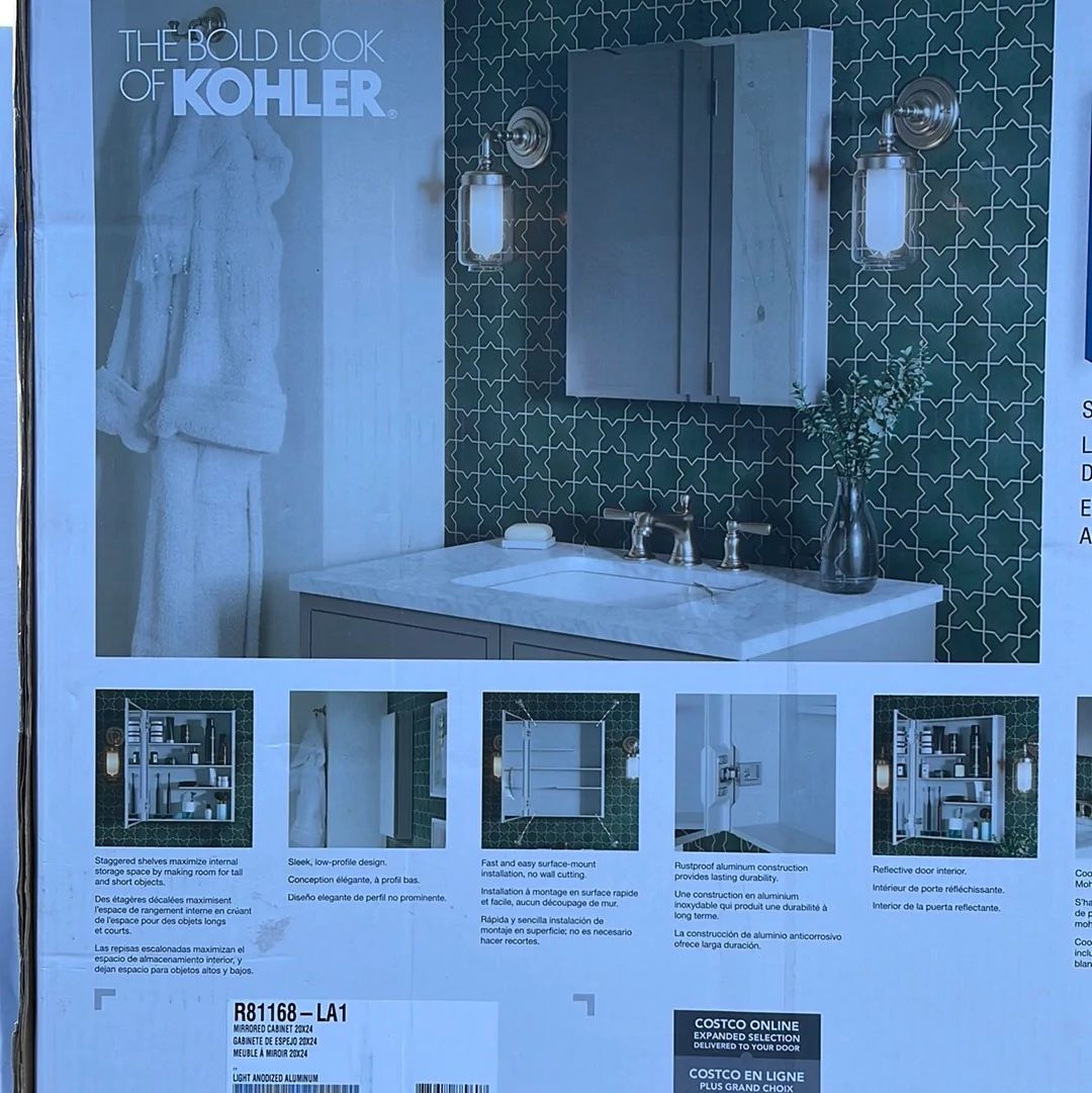 Kohler Medicine Cabinet 20”x 24”