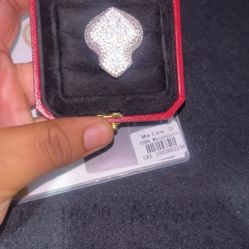 925 sterling silver moissanite cross ring 