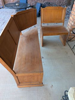 Wooden bench