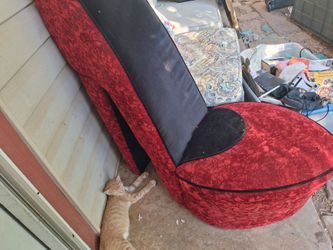 Red high heel chair