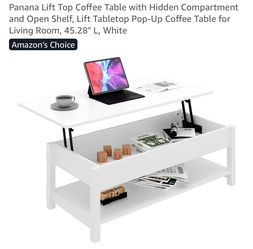 Lift off coffee table
