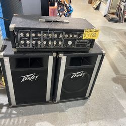 Peavy Powered Speakers Combo Head and Speakers pick up only selling together only 