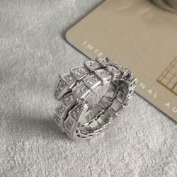 Bvlgari 18k Solid Gold Viper Diamond Ring Size L