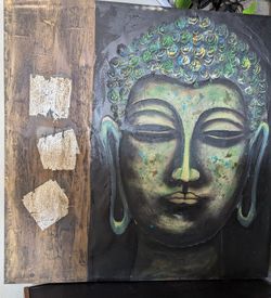 Large Buddha On Canvas