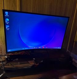 Samsung T550 Series 27-Inch FHD 1080p Computer Monitor, 75Hz, Curved, Built-in Speakers, HDMI, Displ