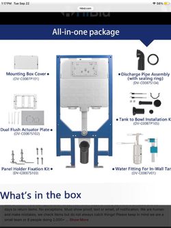 In-Wall Toilet Tank Carrier Frame All-in-One Kit