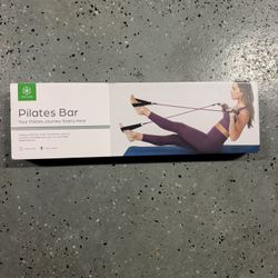 Gaiam Pilates Bar Kit Reformer Style Workout Bar with Resistance Bands NEW 