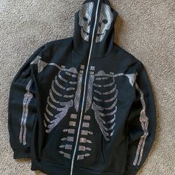 Skeleton Zip Up Hoodie