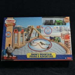THOMAS & FRIENDS SNOWY MOUNTAIN FIGURE 8 ADVENTURE WOODEN RAILWAY TRU VHTF