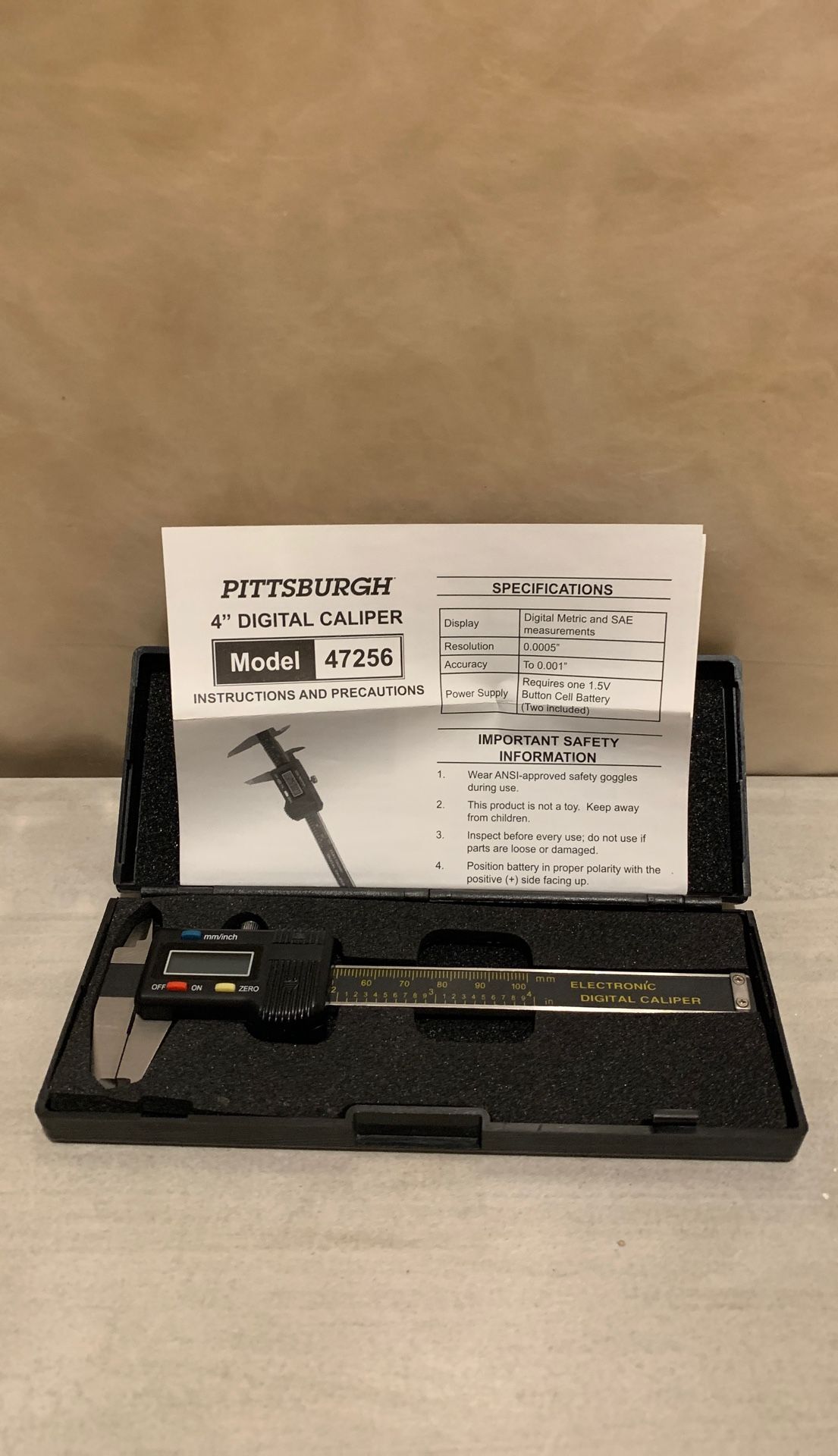 Pittsburgh 4” Digital Caliper