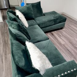 Green Sectional couch