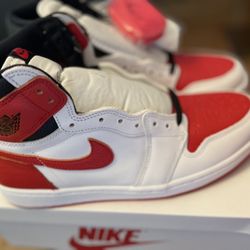 Air Jordan 1 Heritage Retro High OG White University Red Black size 12