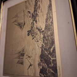 Lionel Barrymore gold Print