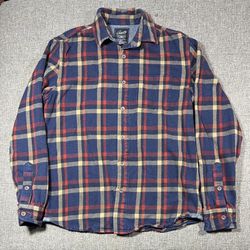 Grayers Heritage Men Flannel Button Down Shirt  Sz M Multi Color Plaid Outdoor 