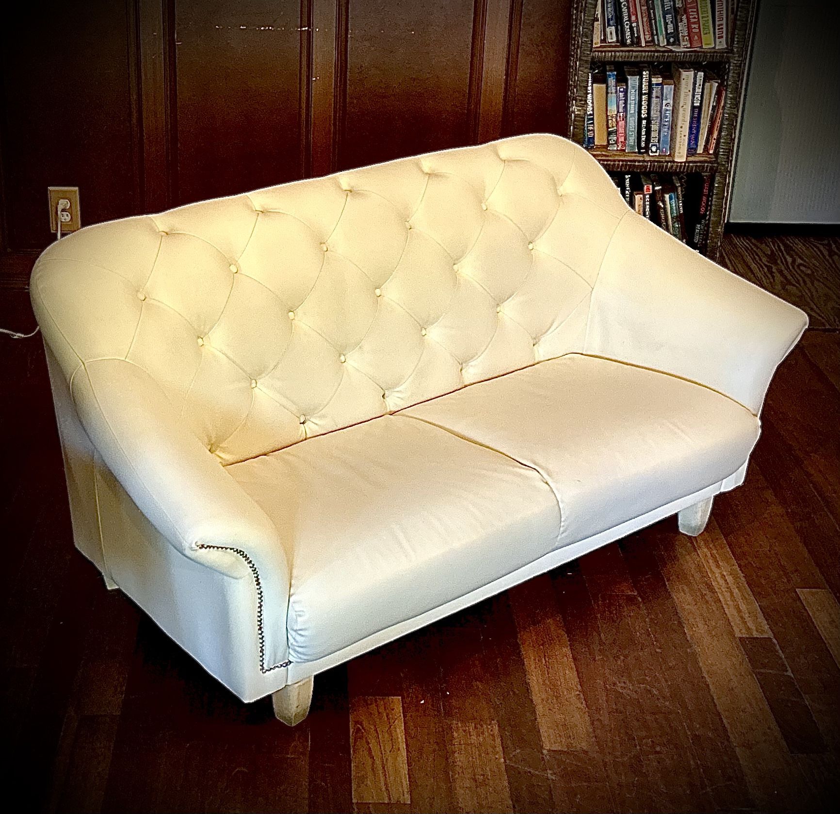 White Leather Sofa Loveseat 