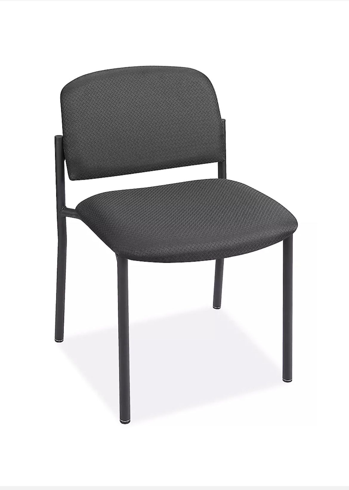 2 ULINE Fabric Stackable Chair - Black