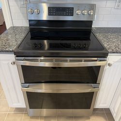 GE Electric Double Oven & Ceramic Cooktop 