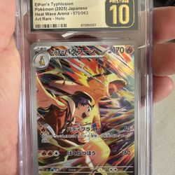 🔥 Ethan’s Typhlosion AR #070/063 – Japanese Heat Wave Arena (2025) – CGC PRISTINE 10 🔥 