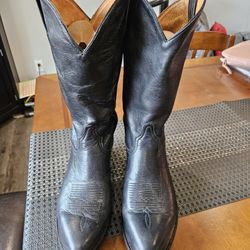Tony Lama Black Cowboy Boots Mens