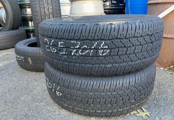 265/70R16 Goodyear 265/70/16 pair of 2 used matching tires in great condition  75$ each tire plus tax .  Mount available but not included. Wheel align