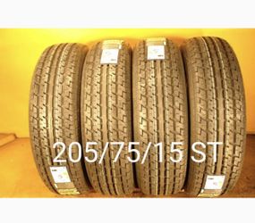 4   New Tires   For Sale   205/75/15   ST Trailer   We Service Motorcycle Tires