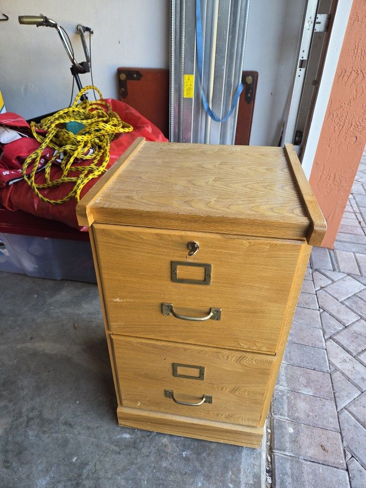 Wood Filing Cabinet