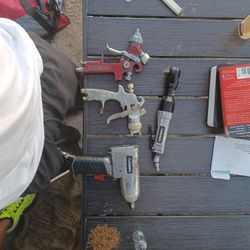 Used Husky Impact Wrench/ Husky Rachet Wrench/ Two Paint Brush Guns