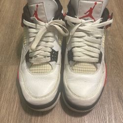 Red And White Jordan 4 