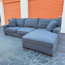 Free Delivery - Comfortable Navy Sectional Couch from Ashley
