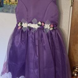 CUTE PURPLE DRESS SIZE 6X Never Worn, And Shoes