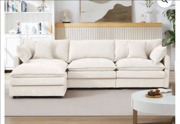 3 seater sofa with movable ottoman