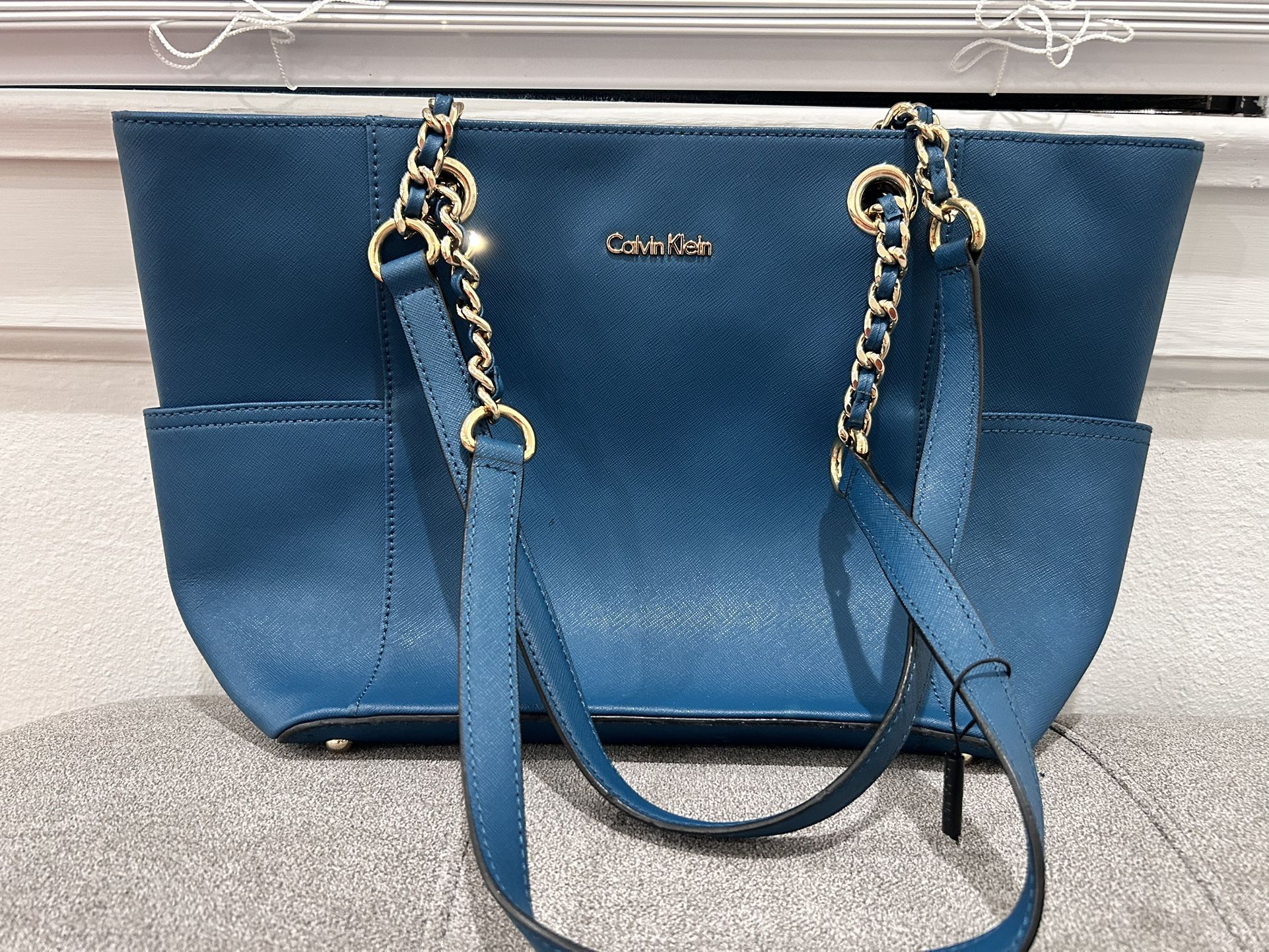 Calvin Klein Blue Tote Bag