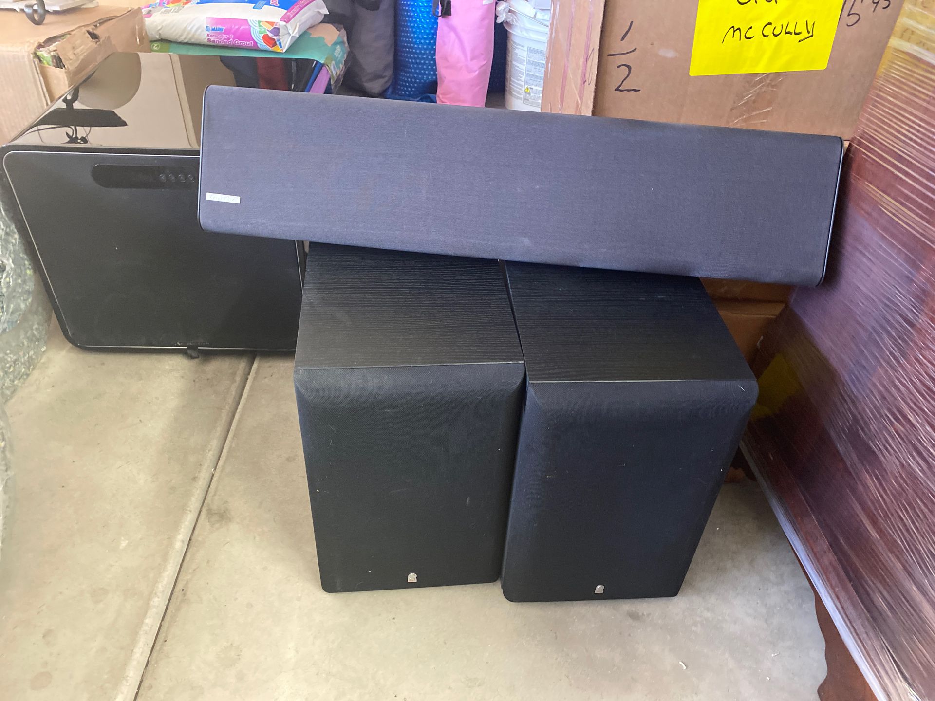 Shelf speakers and subwoofer