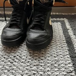 Vintage 90s Nike Black Command Flight Force 1992 High Top Sneakers Sz 9.5 