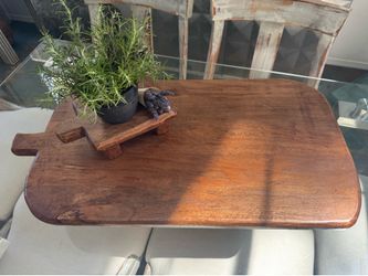 Pottery Barn paddle pedestal cheese board set/2