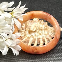 Orange Jade Bangle