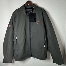 Men's Paradigm Triple Vent System 2.0 Leather Jacket • Black Olive • 98003-24VM