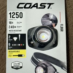 Coast FL86R 1250 Lumens LED Rechargeable Headlamp Flashlight