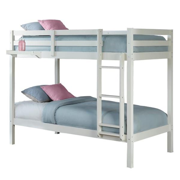 Twin over Twin Bunk Bed white