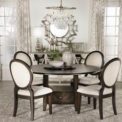 Brand New Elegant 5PC Solid Wood Round Dining Set