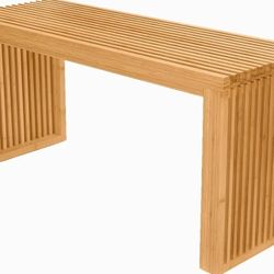 Bamboo Dining Bench, 35 Inch Farmhouse Decor Indoor Kitchen Table Bench Retails $143