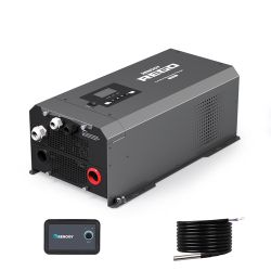 Renogy REGO 3000W Pure Sine Wave Inverter Charger W/LCD Display 12V DC to 120V AC Built-in Bluetooth 4-Stage Charging
