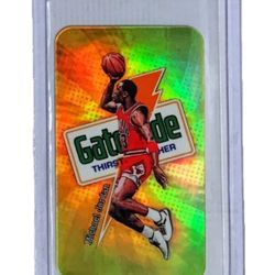Michael Jordan 1991 Gatorade Lemon Lime Mini Refractor Promo Card