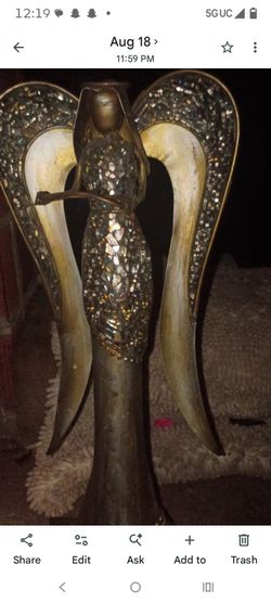 Vintage mosiac brass angel