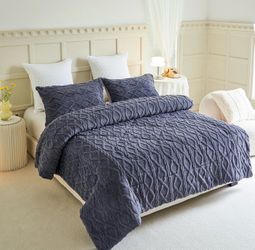 Sherpa Flannel Blanket 3-Piece, 3-Ply Winter Warm Bed Blanket