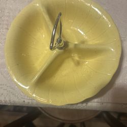 Lane And Co. 1960 Yellow Candy Dish. Made In USA